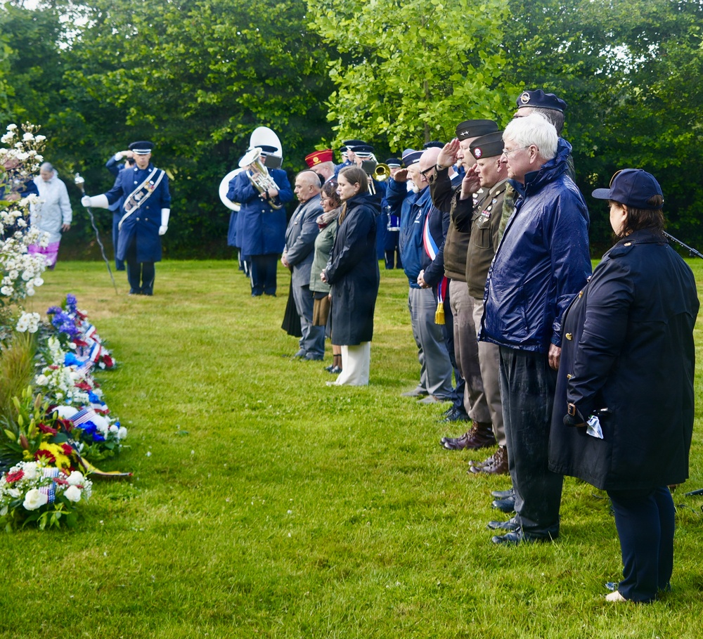 101st Airborne Division Honors Fallen Paratroopers at C-47 Memorial Garden in Picauville