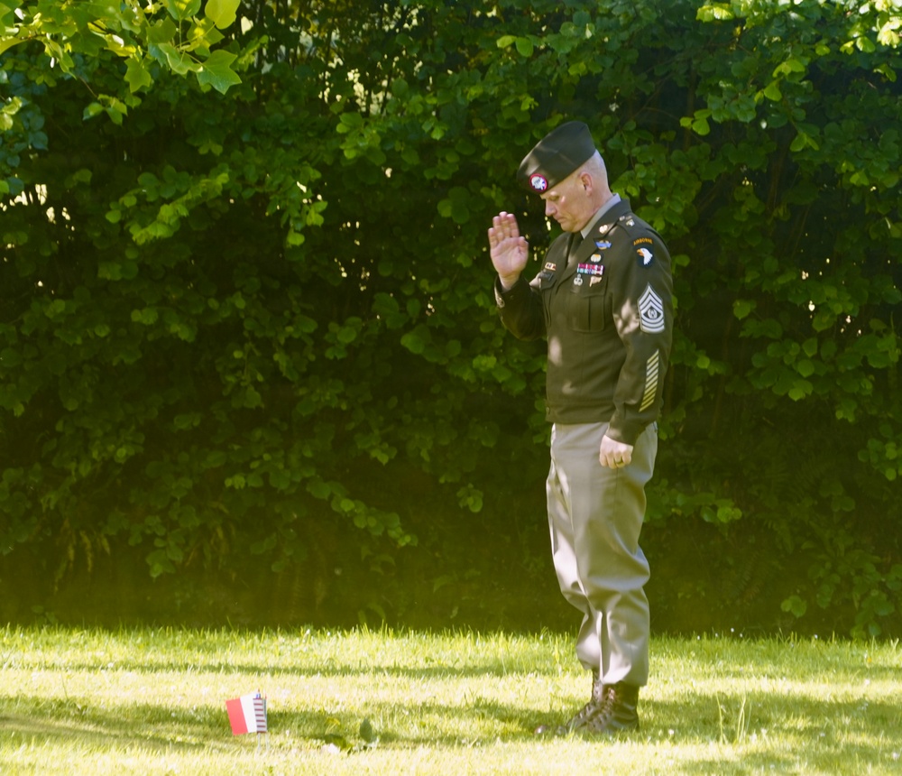 101st Airborne Division Honors Fallen Paratroopers at C-47 Memorial Garden in Picauville
