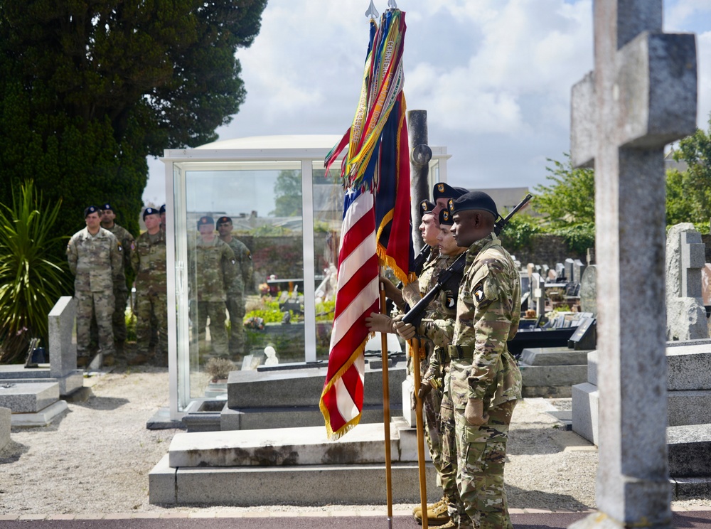 Screaming Eagles Remember Young Victim of Carentan Shelling at Danielle Laisney Tomb
