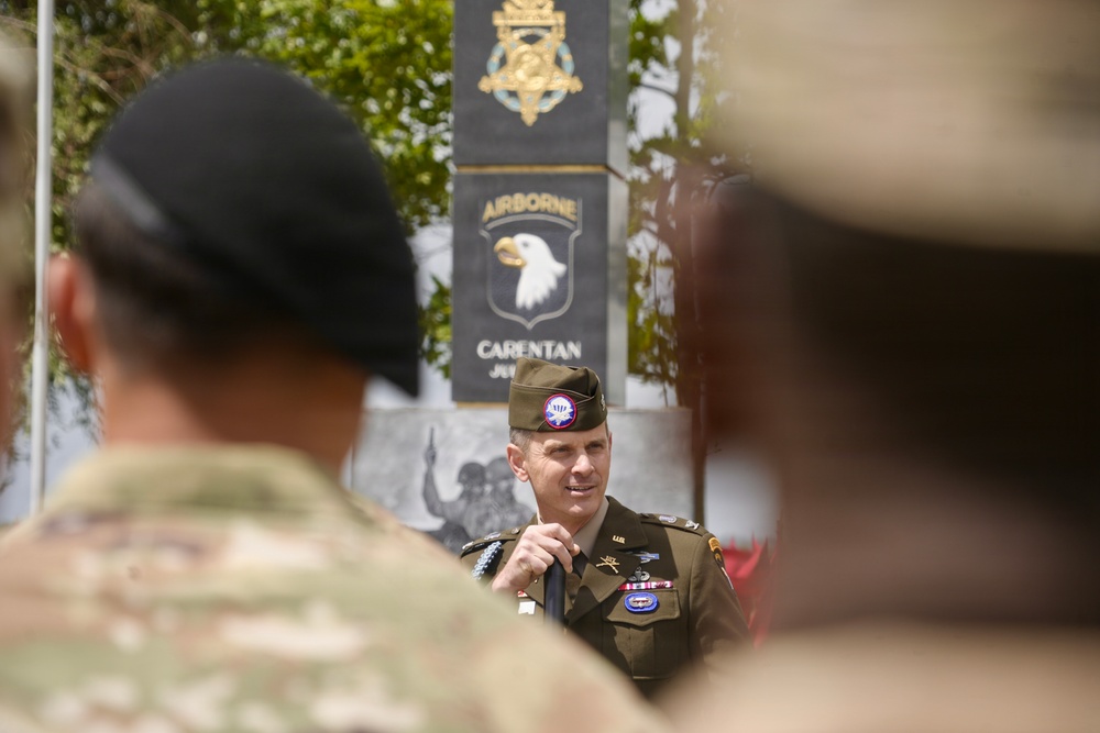 101st Airborne Division Commemorates Historic Bayonet Charge at Cole Monument