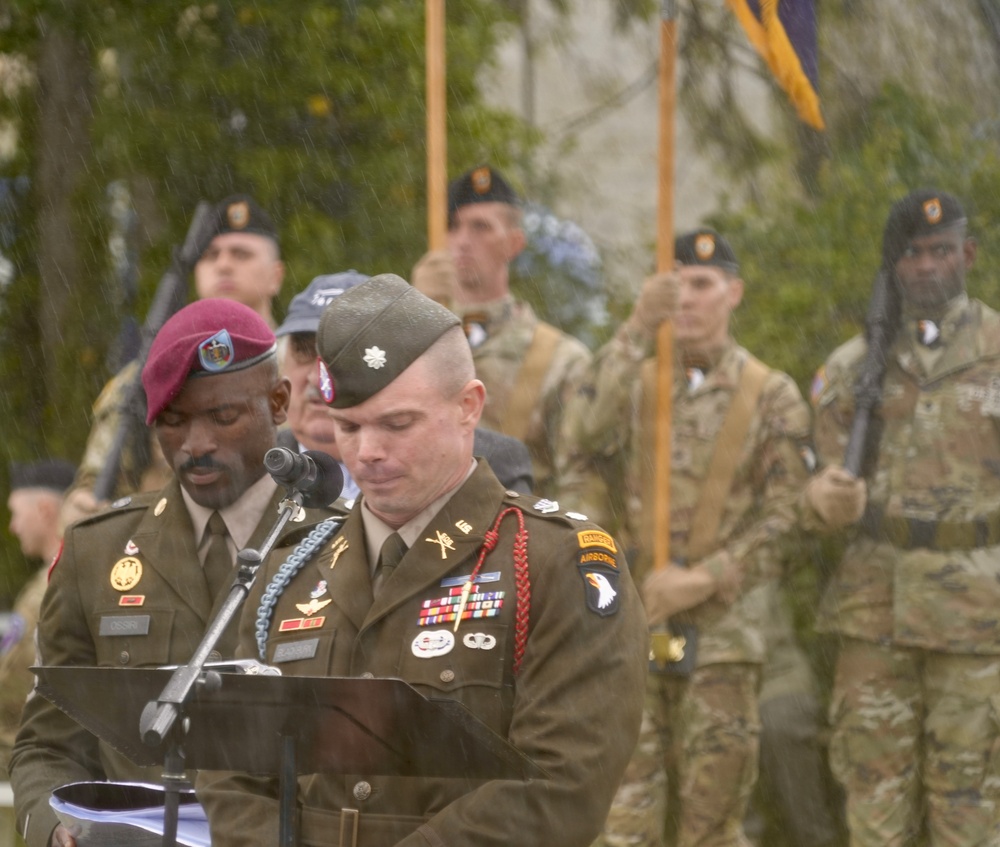 Currahee Legacy Honored at 101st Airborne Division Memorial Ceremony in Sainte-Mère-Église