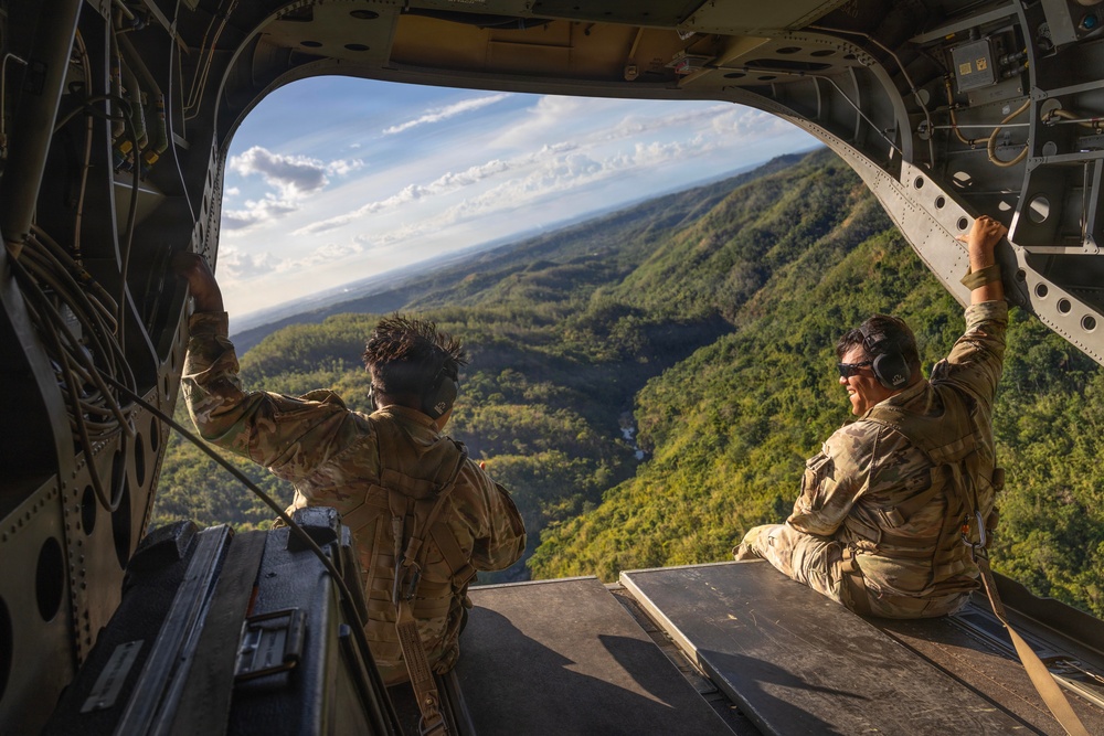 Salaknib 2026: Task Force Saber conducts CH-47 Chinook morale flight