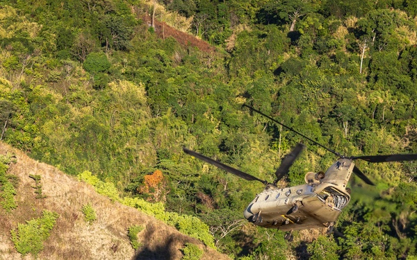 Salaknib 2026: Task Force Saber conducts CH-47 Chinook morale flight