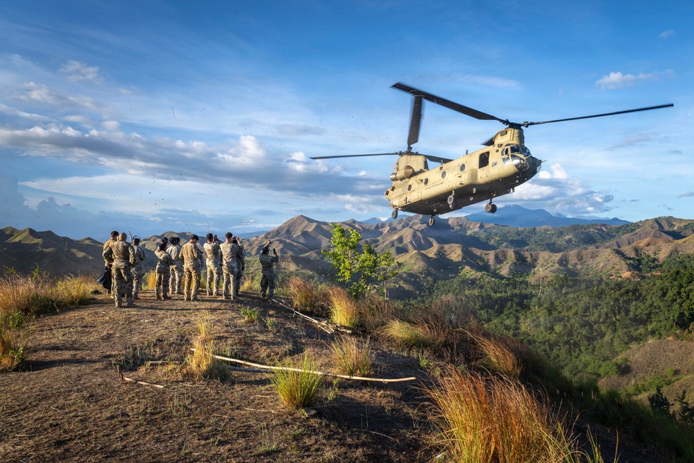 Salaknib 2026: Task Force Saber conducts CH-47 Chinook morale flight