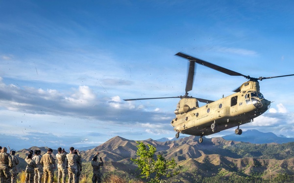 Salaknib 2026: Task Force Saber conducts CH-47 Chinook morale flight