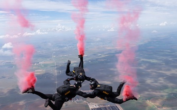 U.S. Army Parachute Team jumps for Wings Over Cannon Airshow