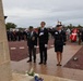 President of the French Souvenir of Valognes salutes to the Danish Seamen Memorial