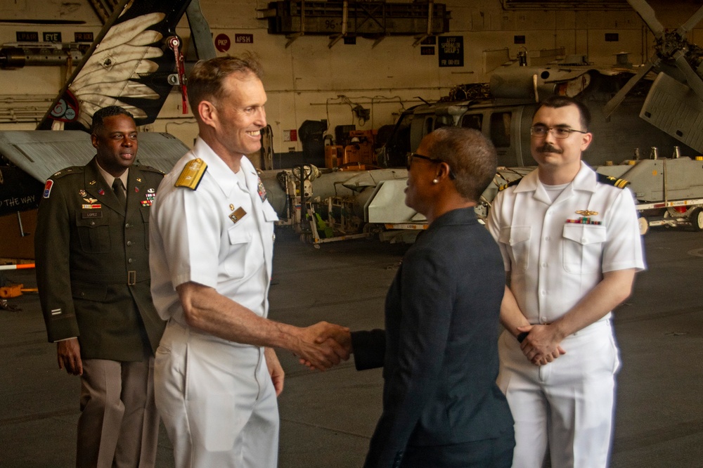USS Nimitz Reception in Jamaica