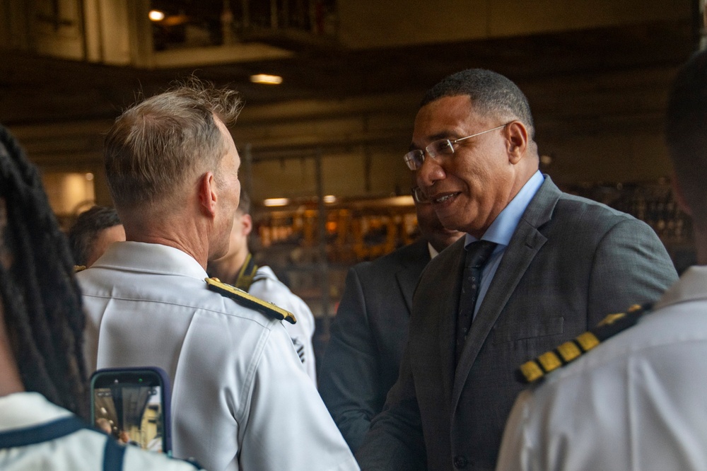 USS Nimitz Reception in Jamaica