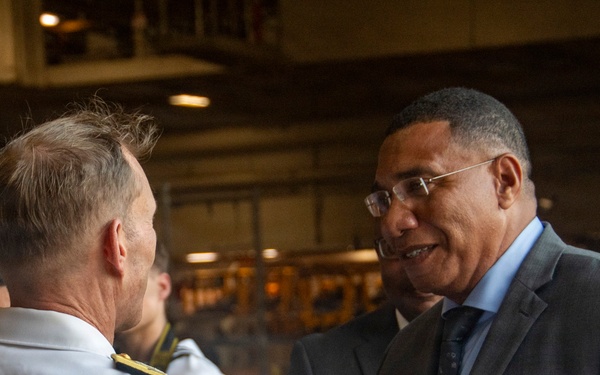 USS Nimitz Reception in Jamaica