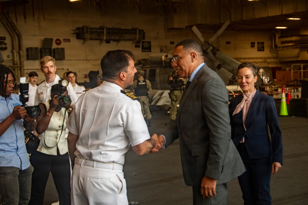USS Nimitz Reception in Jamaica