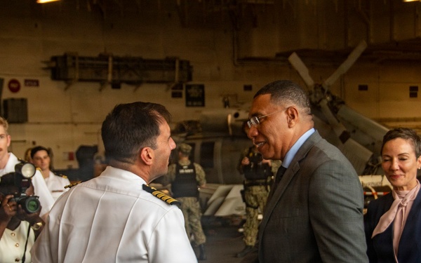 USS Nimitz Reception in Jamaica