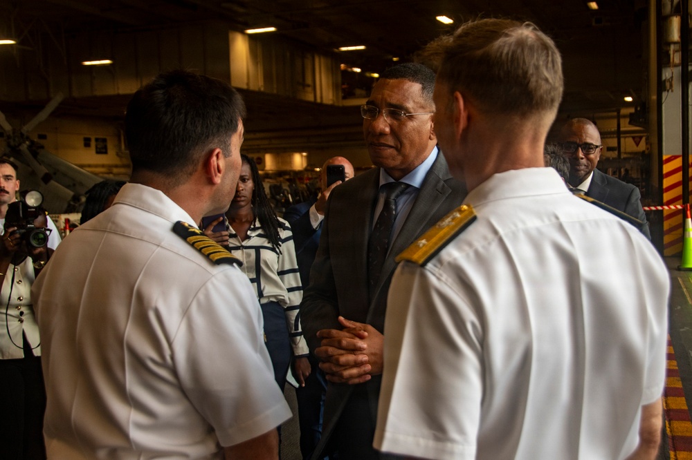 USS Nimitz Reception in Jamaica