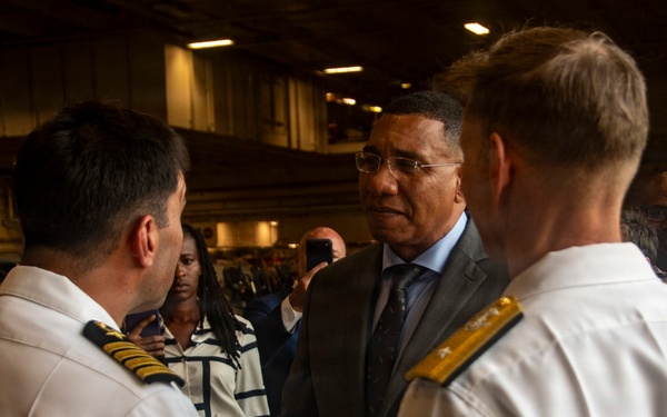 USS Nimitz Reception in Jamaica