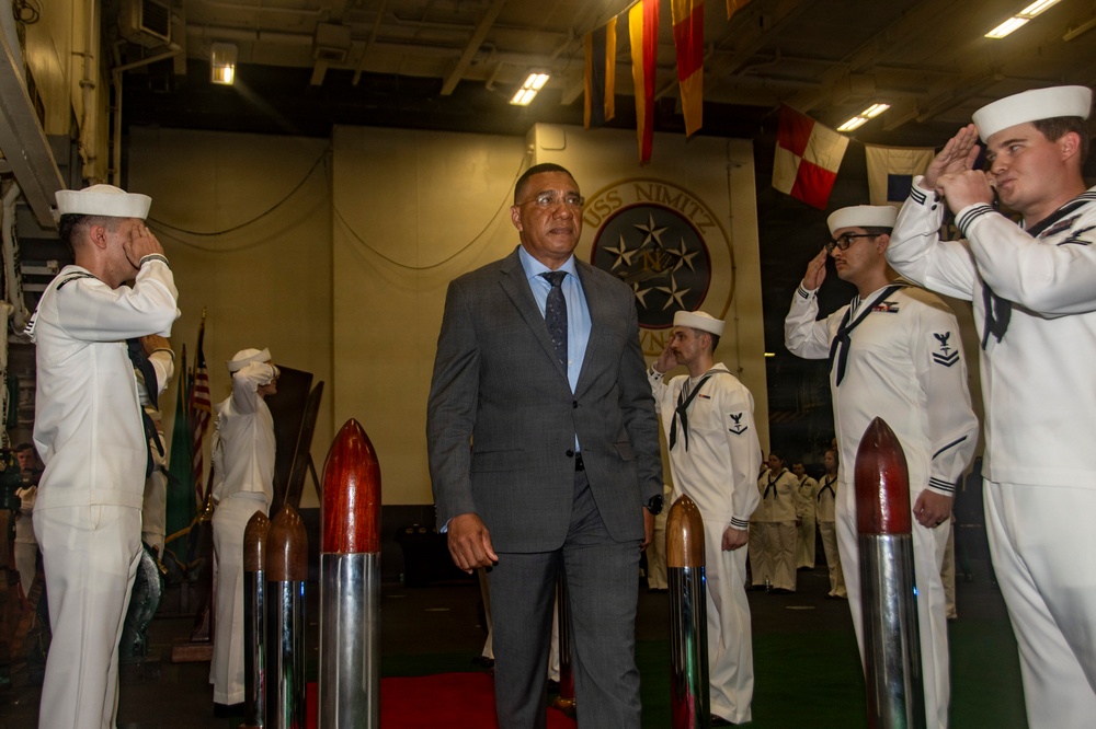 USS Nimitz Reception in Jamaica