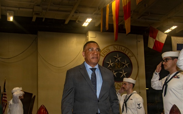 USS Nimitz Reception in Jamaica