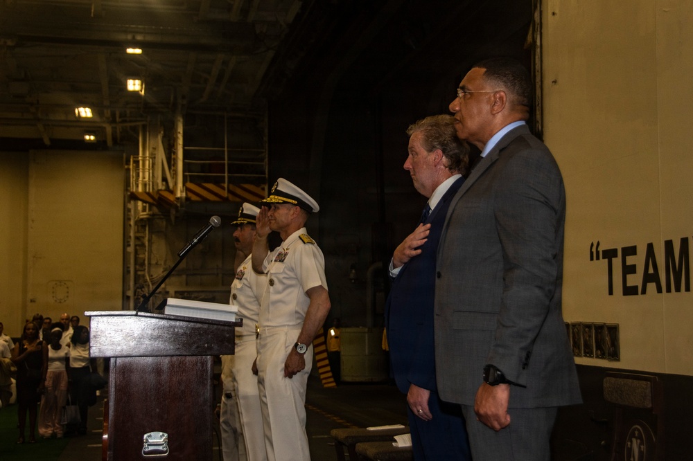 USS Nimitz Reception in Jamaica