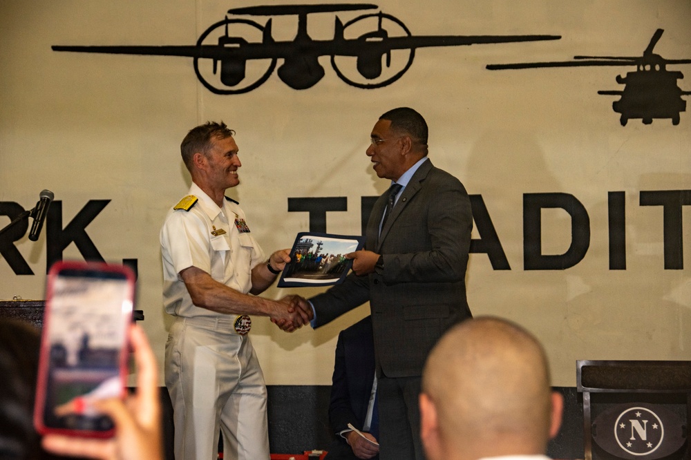 USS Nimitz Reception in Jamaica