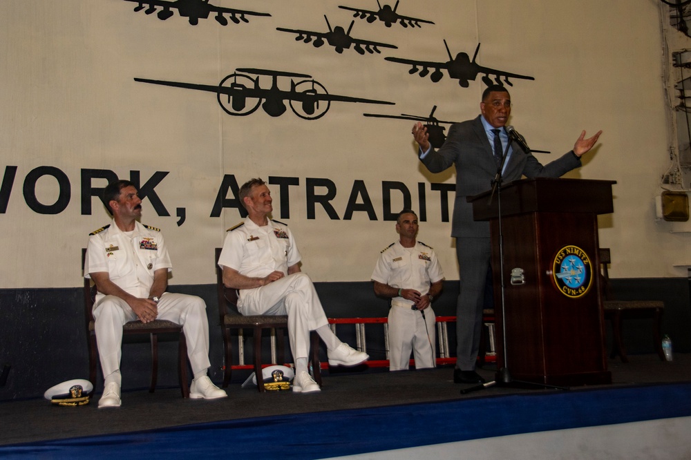 USS Nimitz Reception in Jamaica