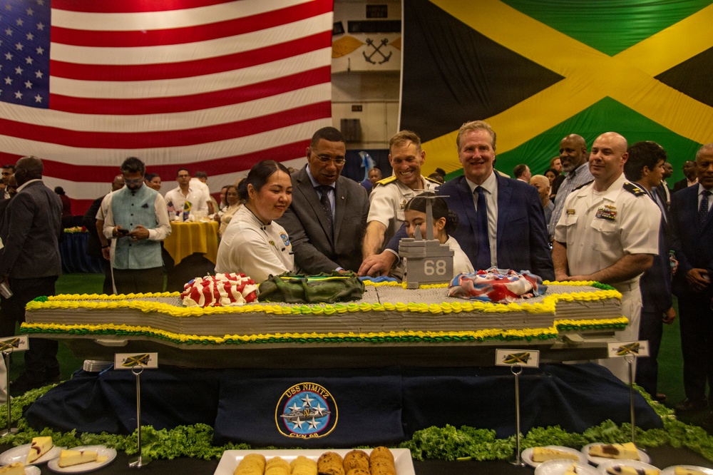 USS Nimitz Reception in Jamaica