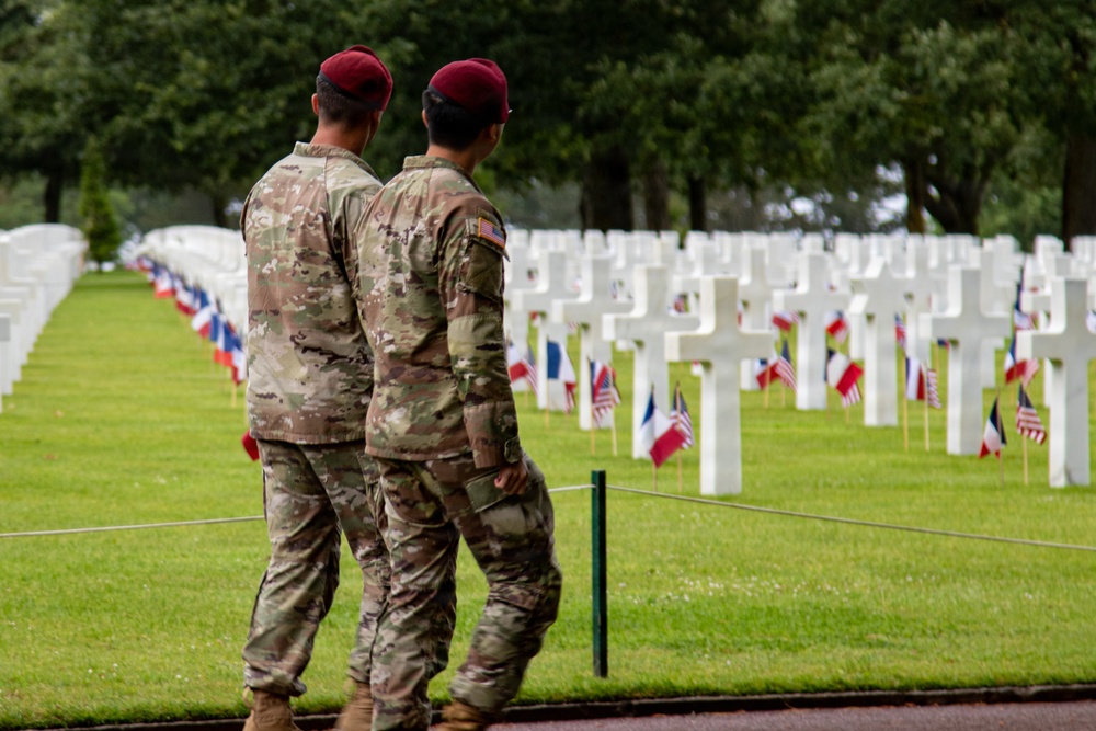 Service members reenlist at Normandy American Cemetery, D-Day 82