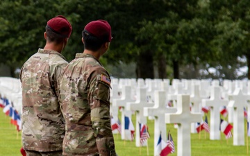 Service members reenlist at Normandy American Cemetery, D-Day 82