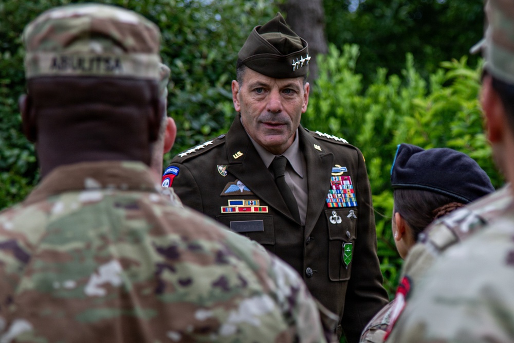 Service members reenlist at Normandy American Cemetery, D-Day 82