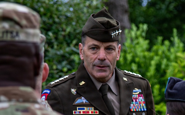 Service members reenlist at Normandy American Cemetery, D-Day 82