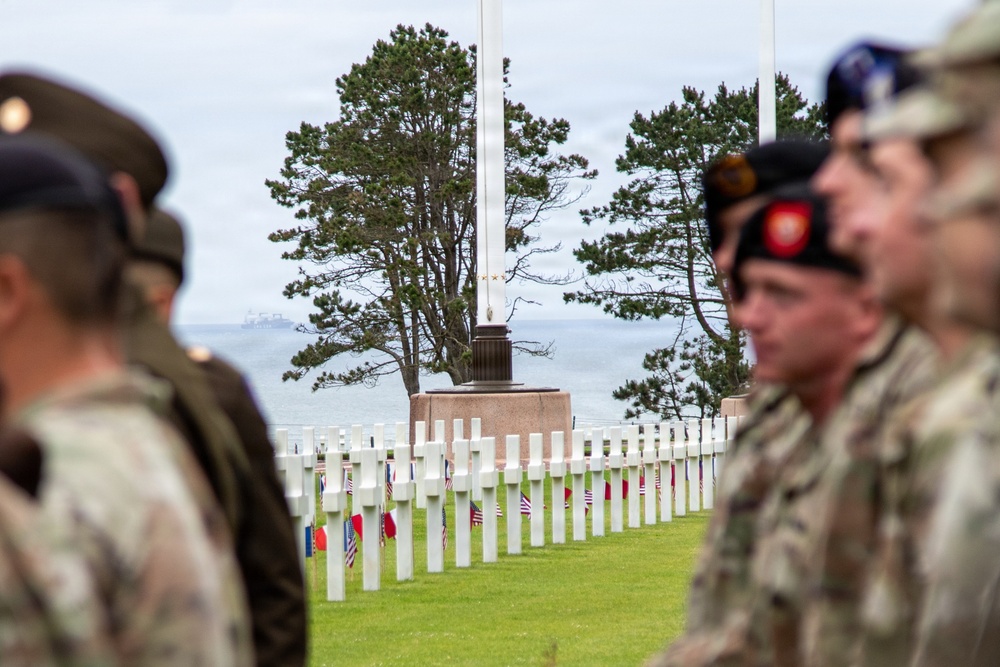 Service members reenlist at Normandy American Cemetery, D-Day 82