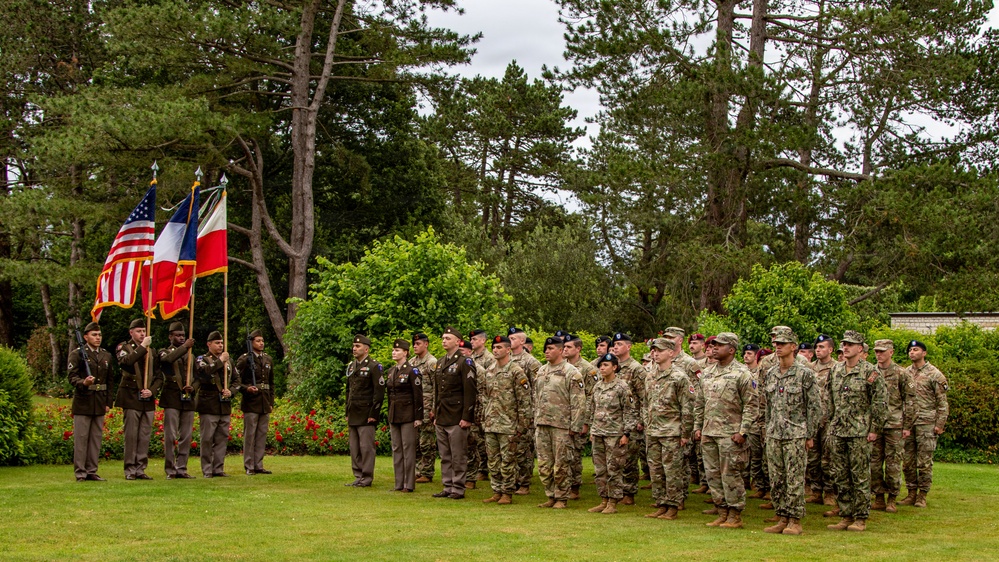 Service members reenlist at Normandy American Cemetery, D-Day 82