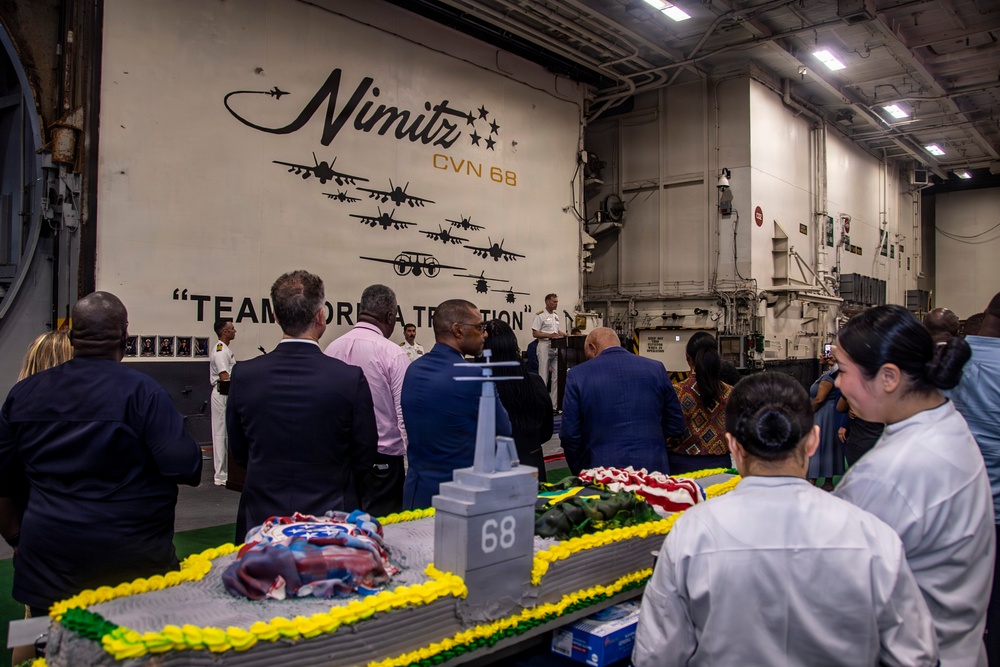 USS Nimitz Reception in Jamaica