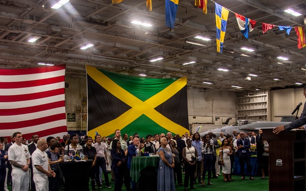 USS Nimitz Reception in Jamaica