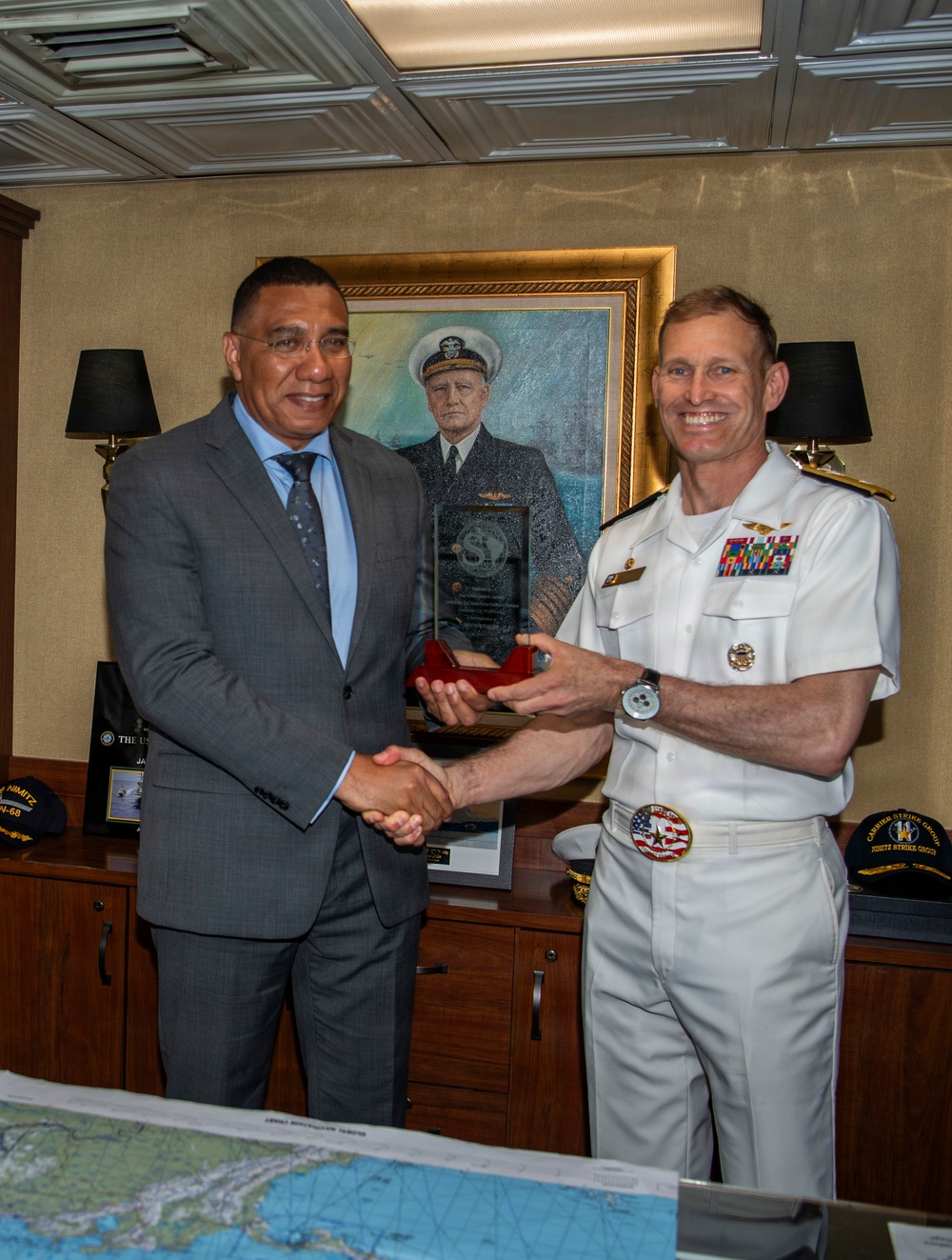 USS Nimitz Reception in Jamaica