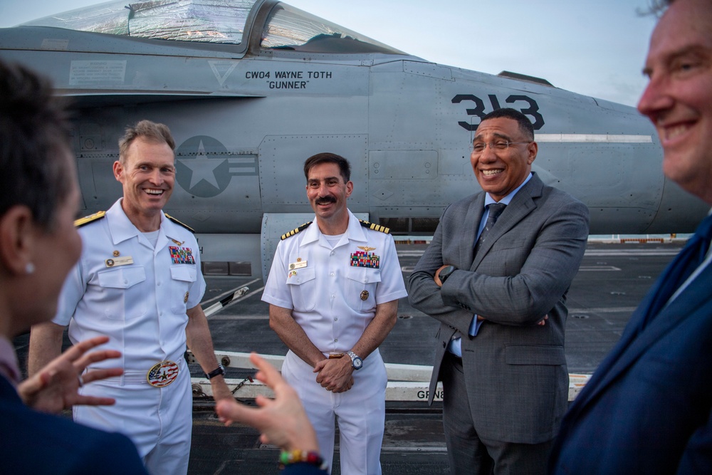 USS Nimitz Reception in Jamaica