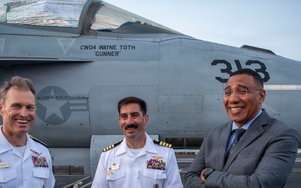USS Nimitz Reception in Jamaica