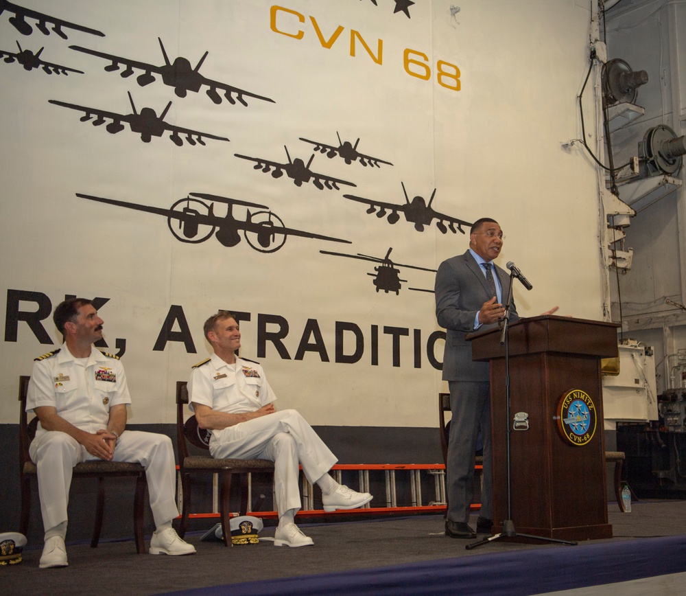 USS Nimitz Reception in Jamaica