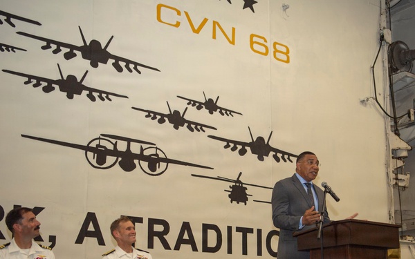 USS Nimitz Reception in Jamaica