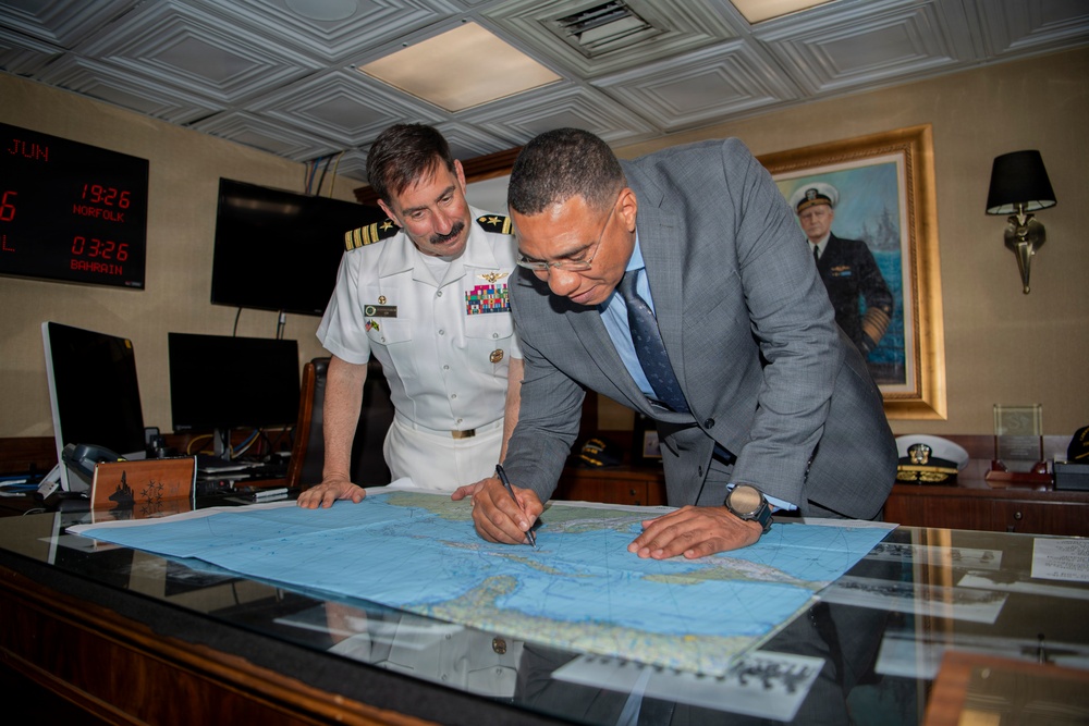 USS Nimitz Reception in Jamaica
