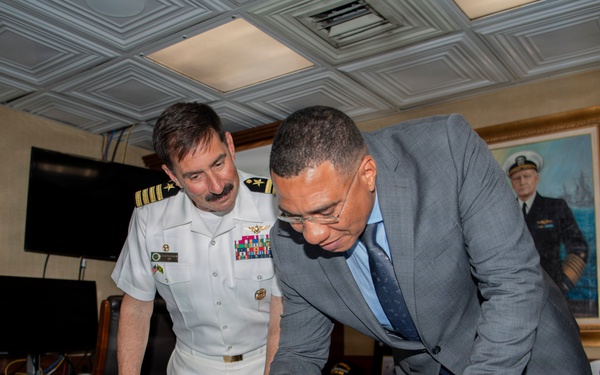 USS Nimitz Reception in Jamaica