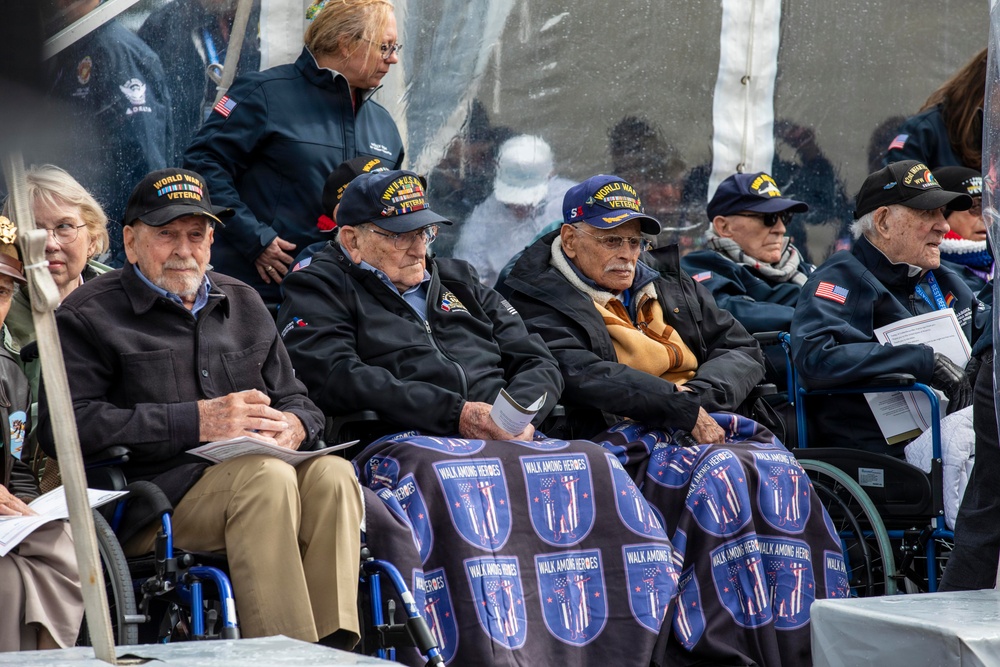 DDAY82 Normandy American Cemetery Ceremony