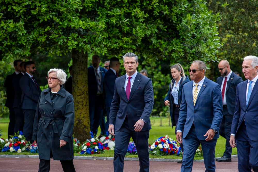 DDAY82 Normandy American Cemetery Ceremony