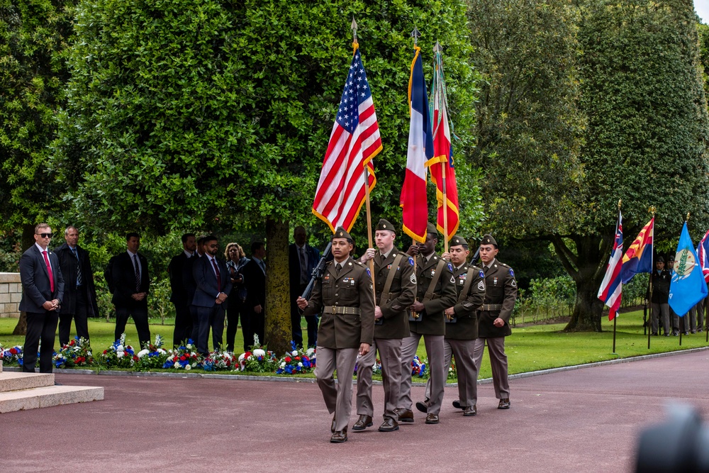 DDAY82 Normandy American Cemetery Ceremony