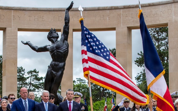 DDAY82 Normandy American Cemetery Ceremony