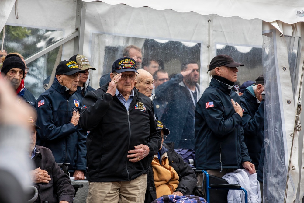 DDAY82 Normandy American Cemetery Ceremony