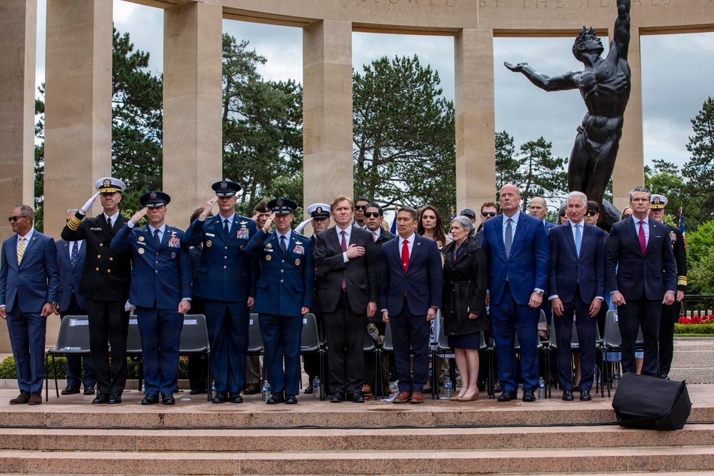DDAY82 Normandy American Cemetery Ceremony