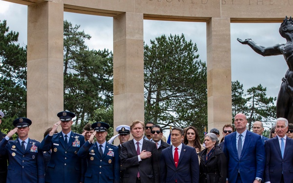 DDAY82 Normandy American Cemetery Ceremony