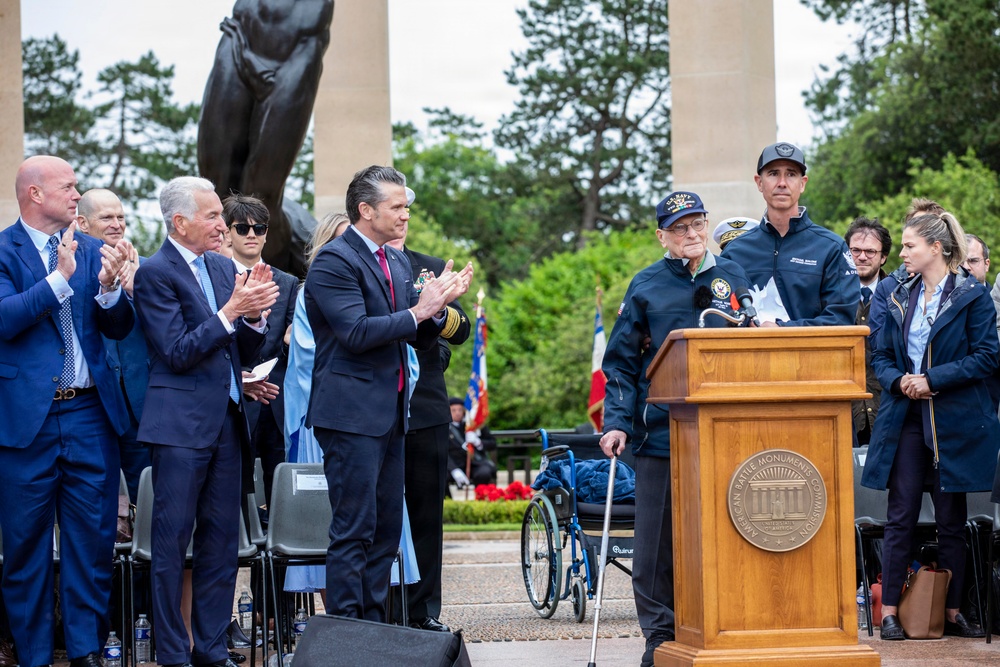 DDAY82 Normandy American Cemetery Ceremony