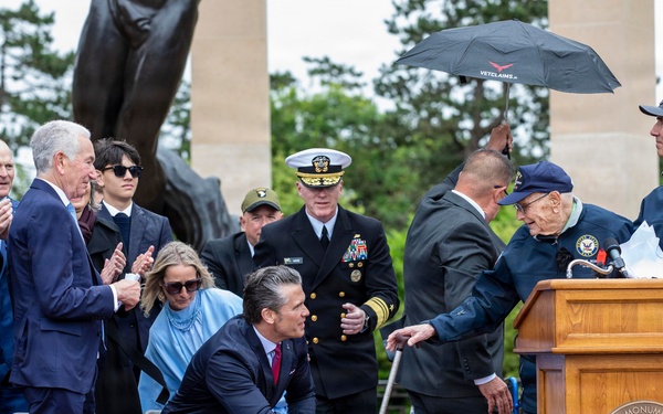 DDAY82 Normandy American Cemetery Ceremony