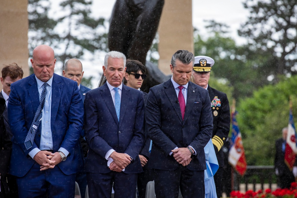DDAY82 Normandy American Cemetery Ceremony
