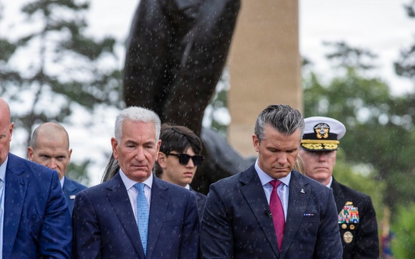 DDAY82 Normandy American Cemetery Ceremony
